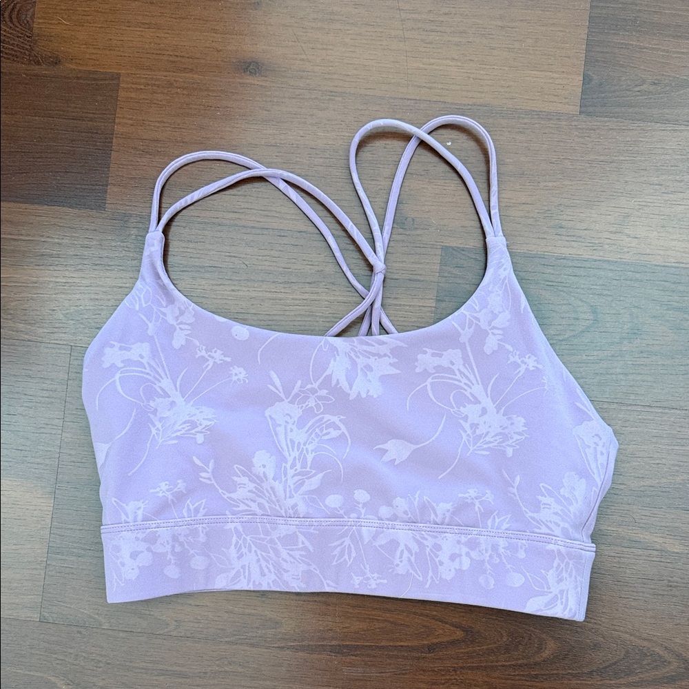 ZYIA Light Purple Floral Sports Bra